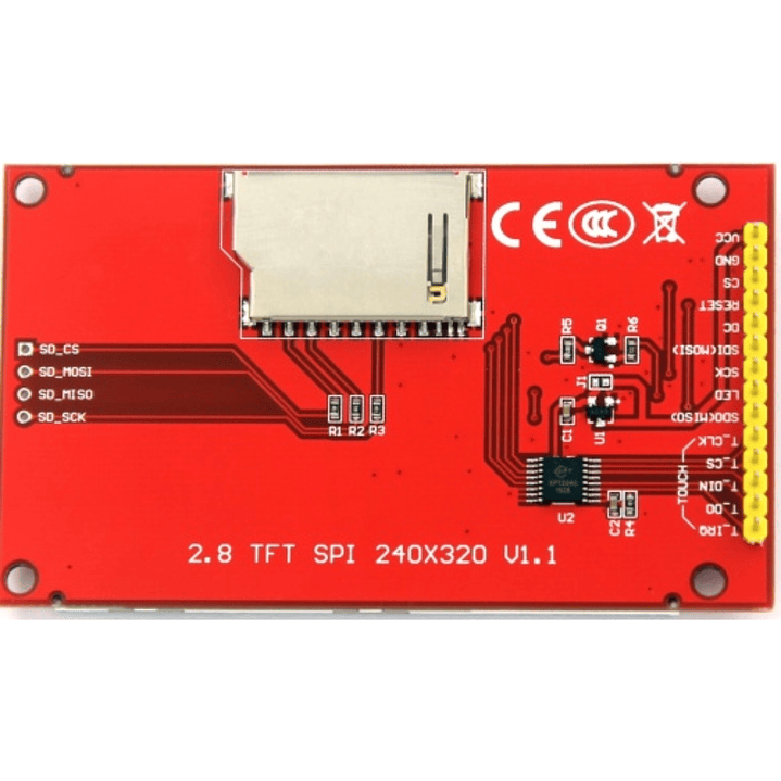 Display TFT LCD 2.8” SPI 320x240 ILI9341 a Color sin Touch Compatible Arduino 5