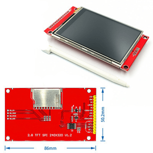 Display TFT LCD 2.8” SPI 320x240 ILI9341 a Color con Pantalla Táctil Compatible Arduino
