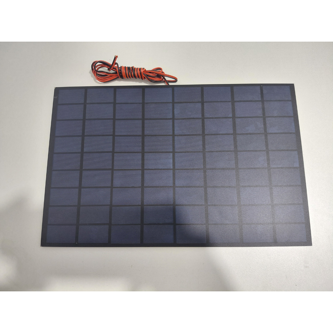 Panel Solar 9V 10W con Cable 2 m – Módulo Fotovoltaico para Proyectos y Carga DC 5