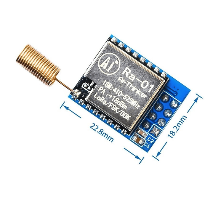 Módulo LoRa SX1278 RA-01 433MHz Antena de Resorte Transceptor Inalámbrico 5