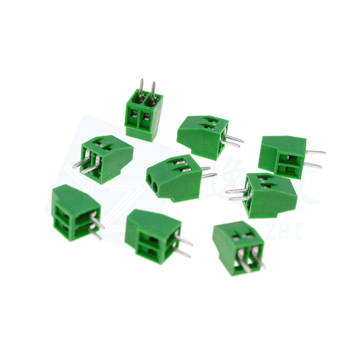 Bornera de Tornillo KF128-3.5-2P para PCB Terminal Verde 2 Pines Paso 3.5 mm 2