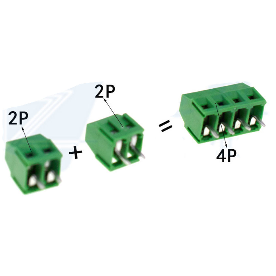 Bornera de Tornillo KF128-3.5-2P Paquete 10 unidades 3