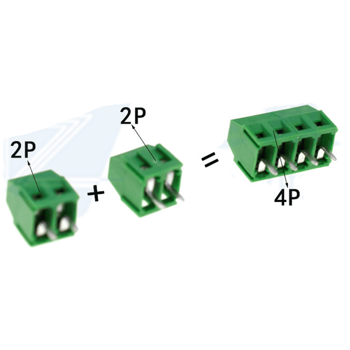 Bornera de Tornillo KF128-3.5-2P Paquete 10 unidades 3