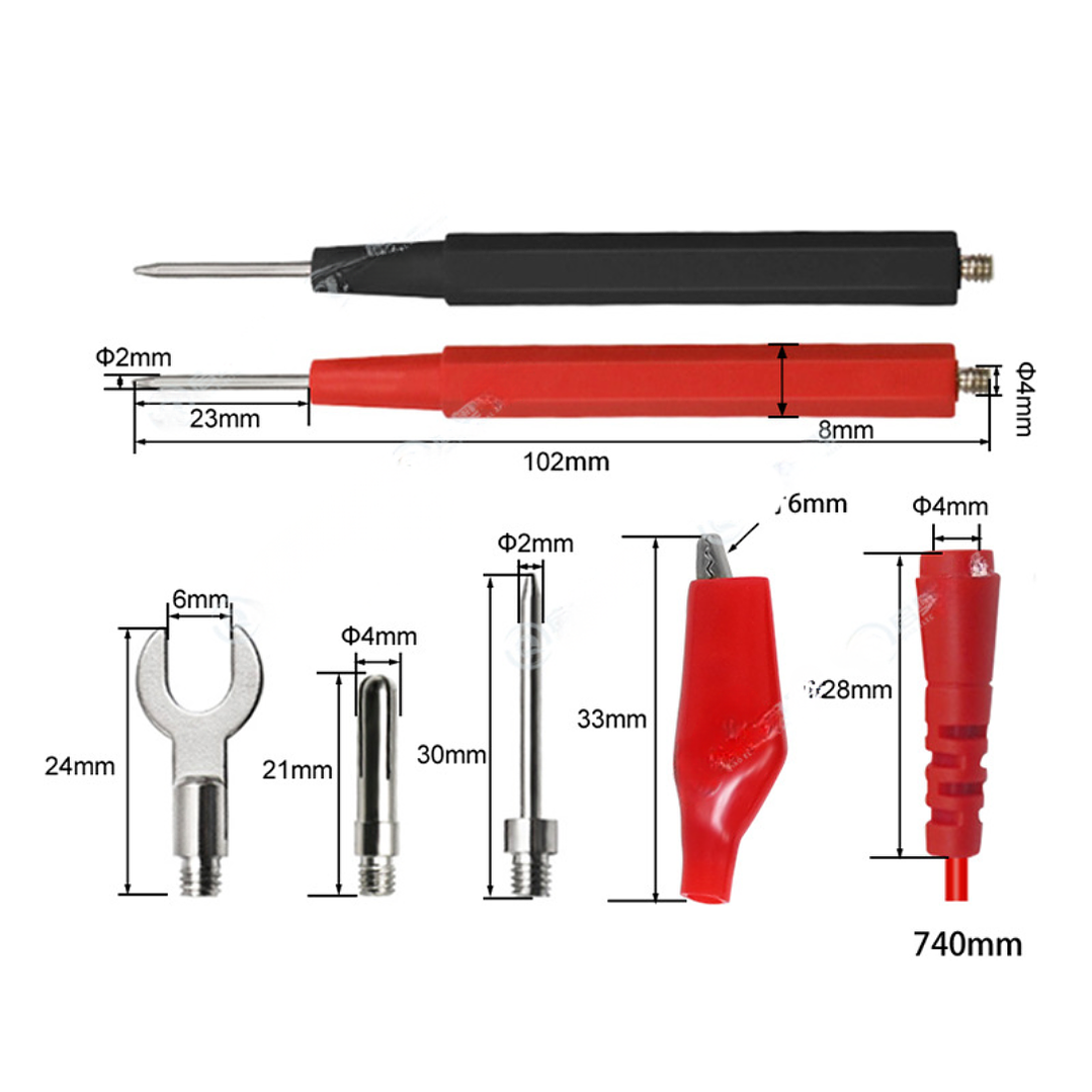 Kit 16 en 1 Cables y Puntas para Multímetro CAT III 1000V 3