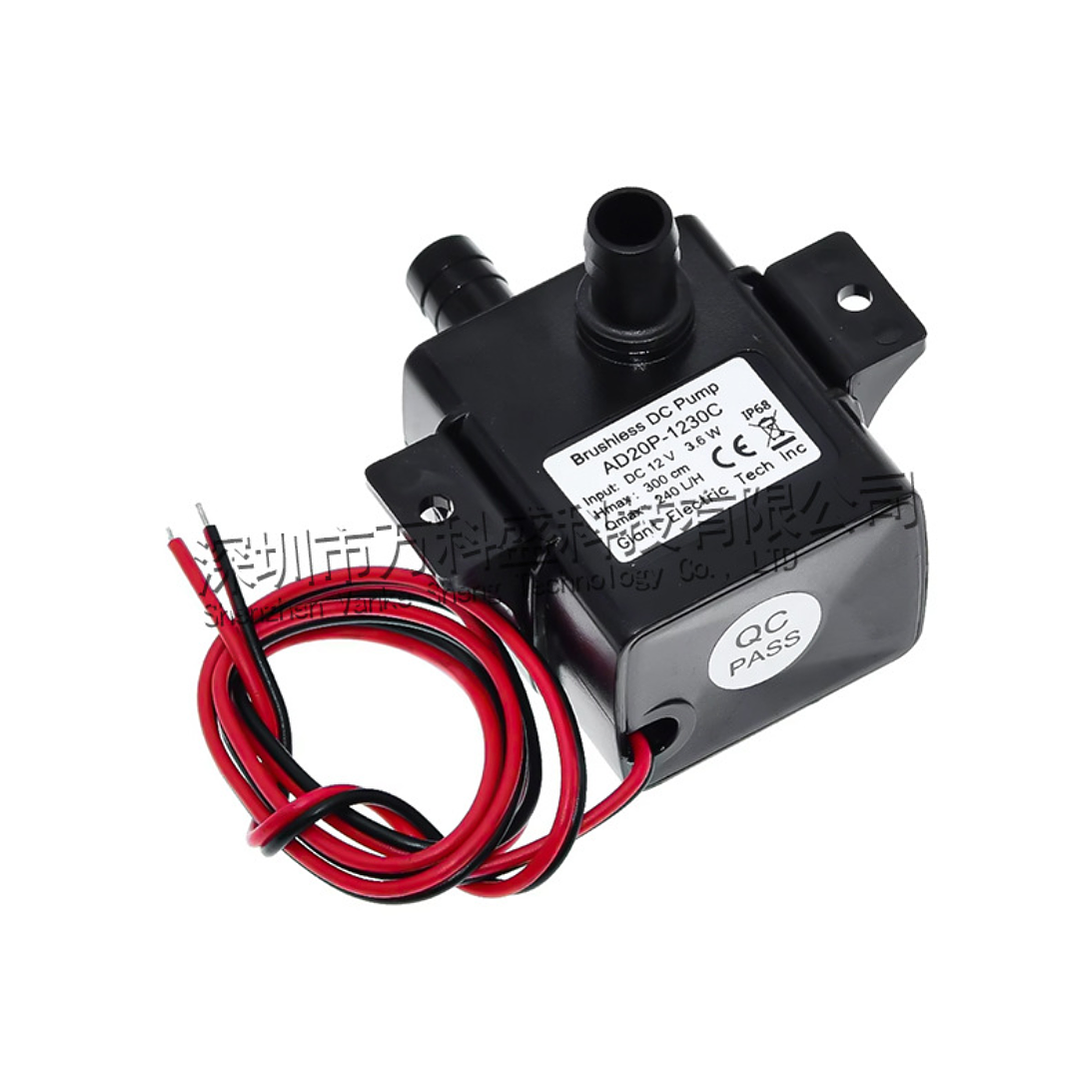 Bomba de Agua DC 12V 4.8W 240L/h Mini Bomba Sin Escobillas 5