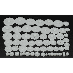 Kit 58 Engranajes Plásticos Para Motor Robot DIY Mod 0.5