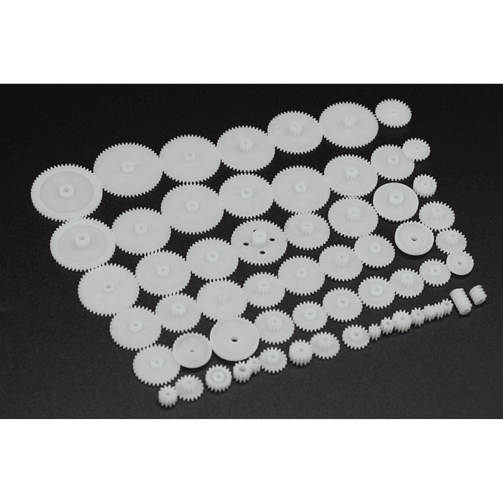Kit 58 Engranajes Plásticos Para Motor Robot DIY Mod 0.5 2