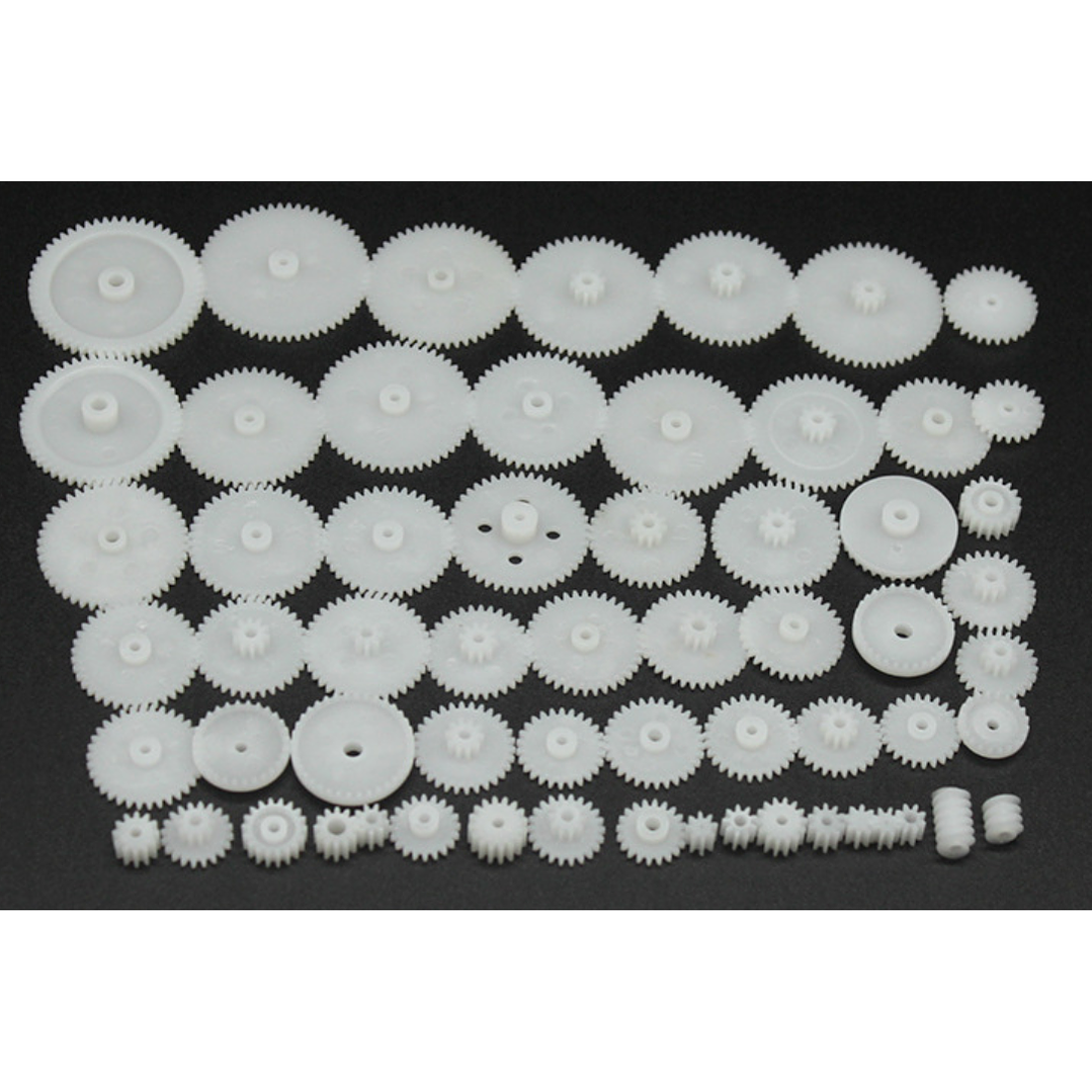 Kit 58 Engranajes Plásticos Para Motor Robot DIY Mod 0.5 4