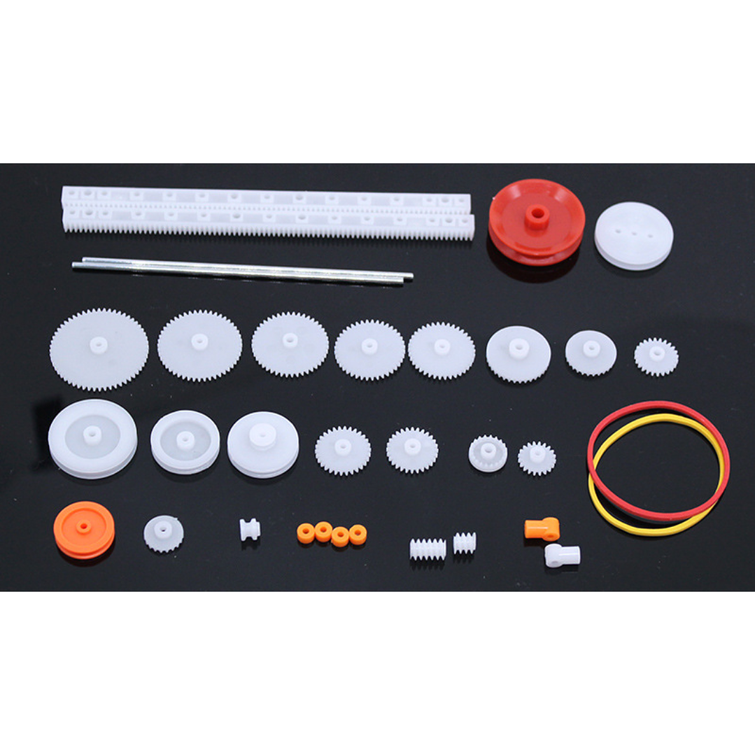 Kit 34 Engranajes Plásticos 0.5M DIY Robot Motor Ejes 1