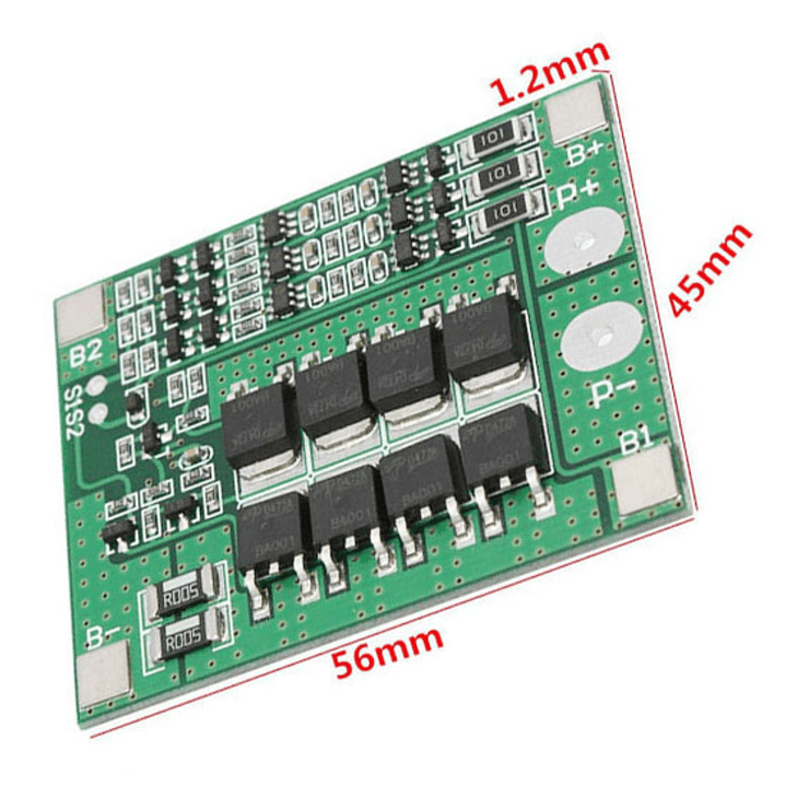 BMS 3S 12.6V Protección Batería 18650 Con Balanceo 4