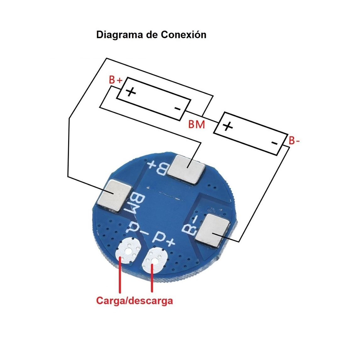 Módulo Protección Batería 18650 2S 7.4V 8.4V BMS Litio 4