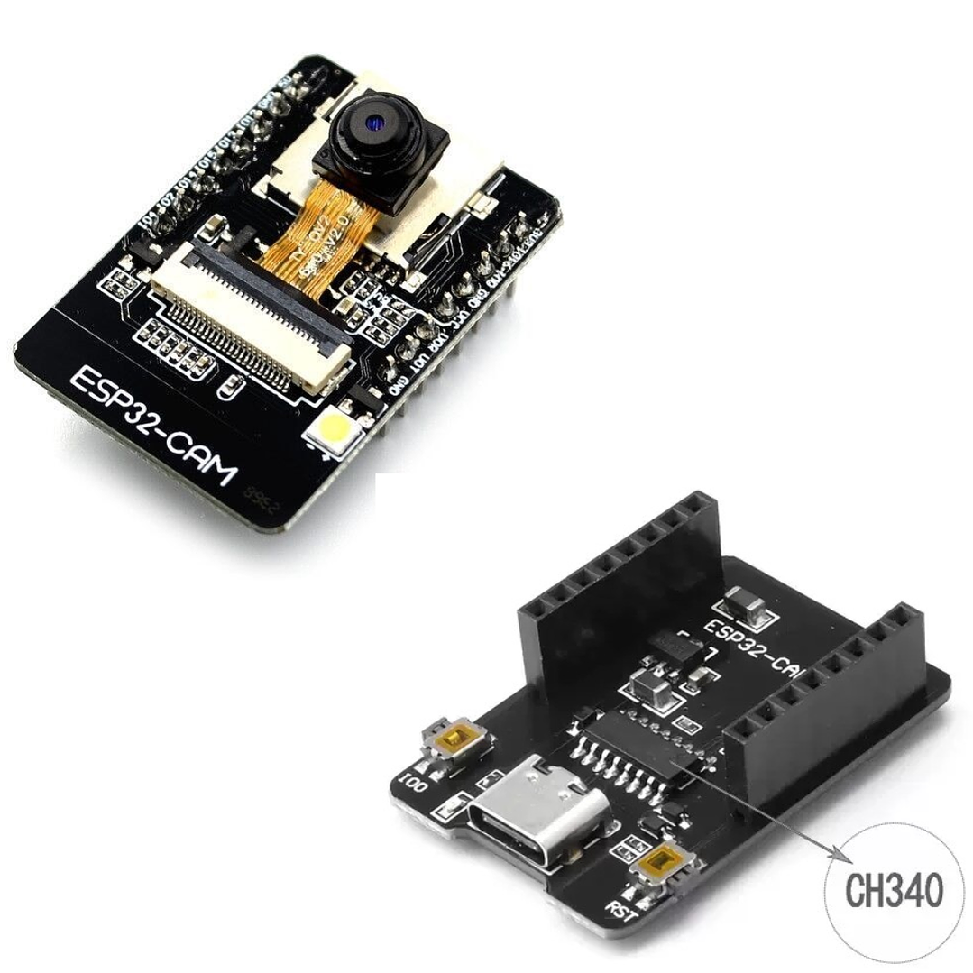 ESP32-CAM OV2640 4MB + Programador USB Tipo-C CH340 1