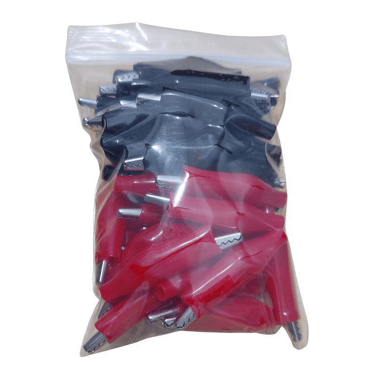 Pinzas Caimán Cocodrilo Medianas 35mm Con Funda 40 Und 1