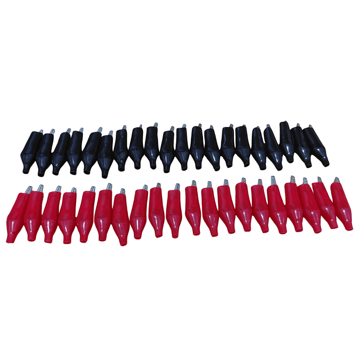 Pinzas Caimán Cocodrilo Medianas 35mm Con Funda 40 Und 9