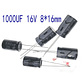 Condensador Capacitor Electrolítico 1000uF 16V 8x16mm 20pcs - Miniatura 2
