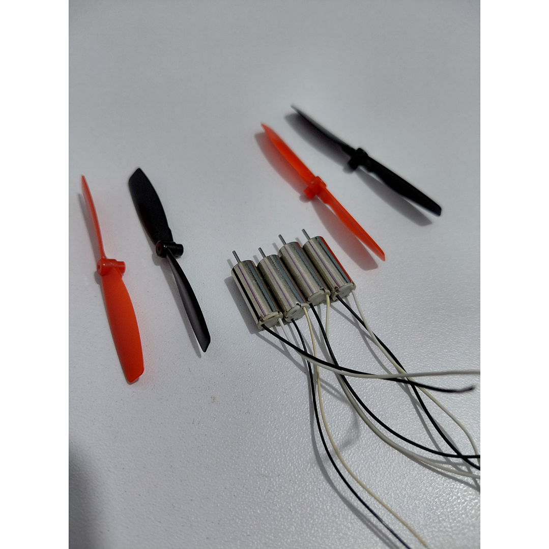 Kit 4 Motores Coreless 614 + 4 Hélices Para Mini Dron DIY 5
