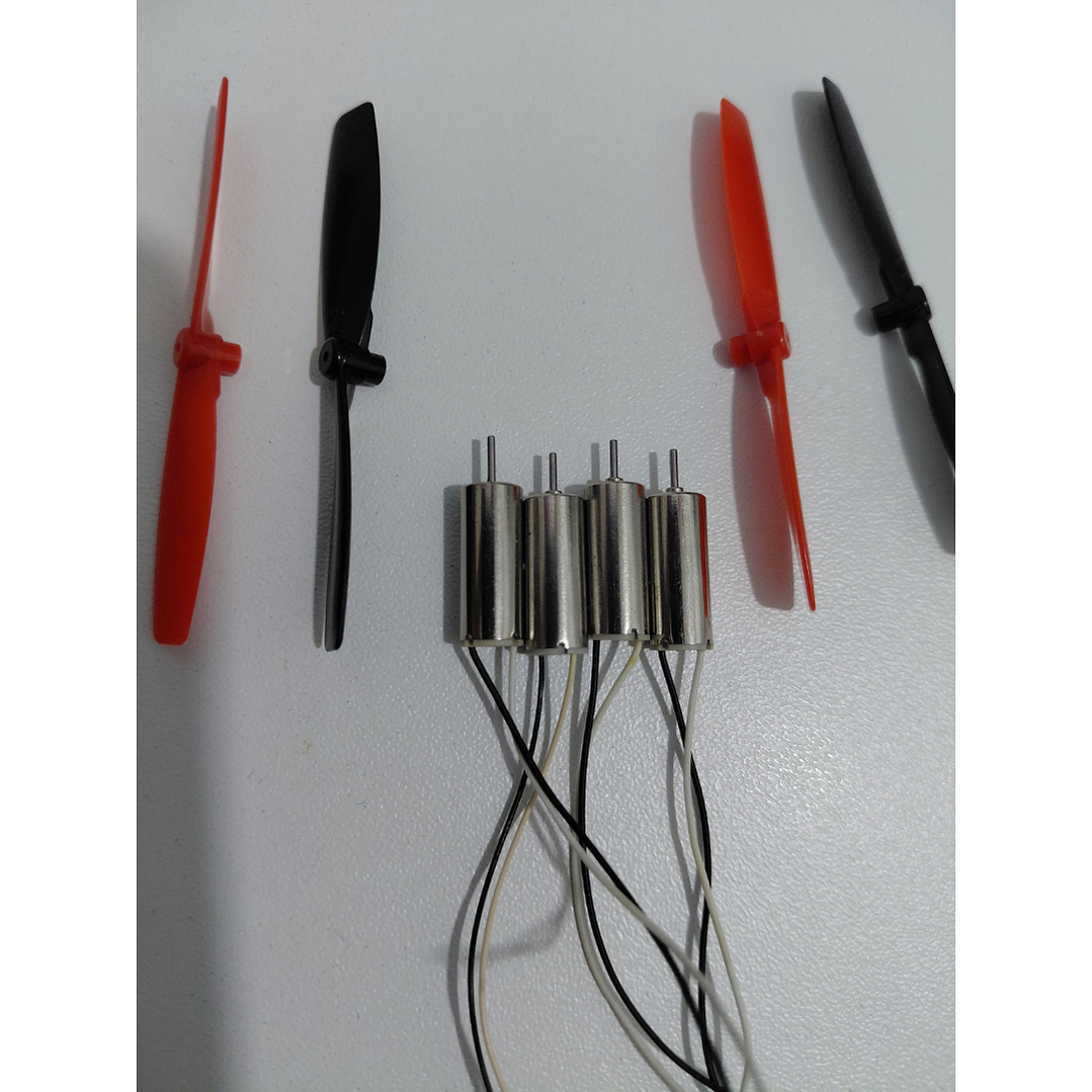 Kit 4 Motores Coreless 614 + 4 Hélices Para Mini Dron DIY 1