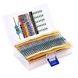 Kit Resistencias 1/4W 1% 300pcs 30 Valores 10Ω-1MΩ Resistor