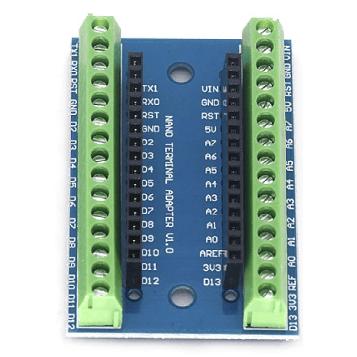 Arduino Nano IO Shield V1.0 Con Borneras Terminales Soldadas 3