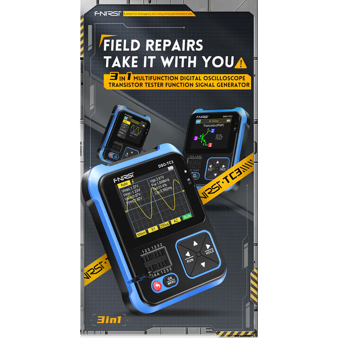 Osciloscopio FNIRSI DSO-TC3 3 en 1 Tester LCR Pro 6