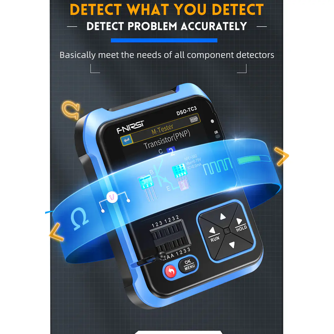 Osciloscopio FNIRSI DSO-TC3 3 en 1 Tester LCR Pro 9