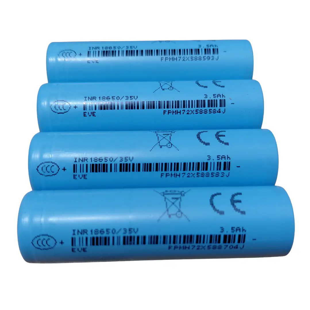 Pack 4 Baterías EVE 18650 3500mAh 3.7V Flat Top 1