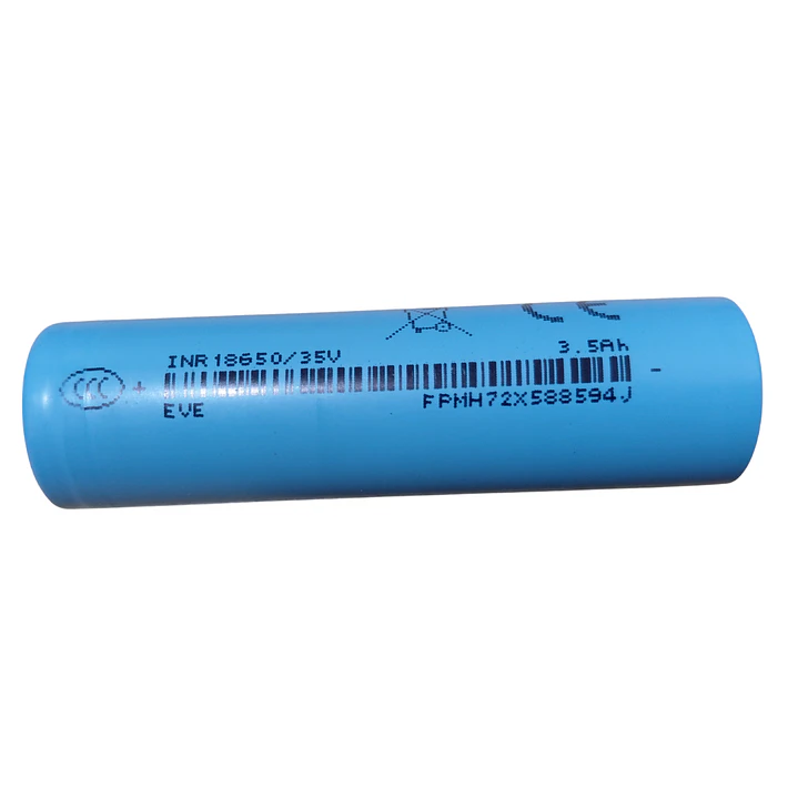 Pack 6 Baterías EVE 18650 3500mAh 3.7V Flat Top 9