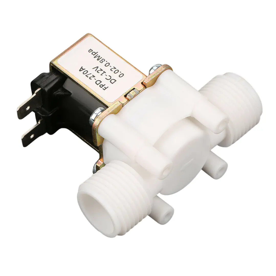 Electrovalvula Solenoide 12V 1/2 NC Para Agua Riego DIY 2