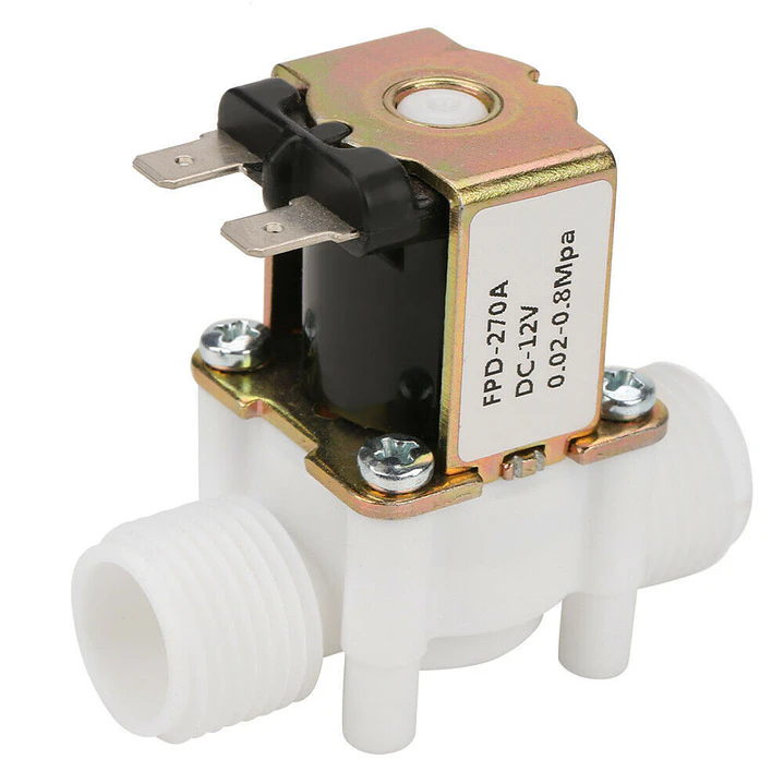 Electrovalvula Solenoide 12V 1/2 NC Para Agua Riego DIY 1