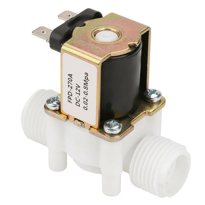 Electrovalvula Solenoide 12V 1/2 NC Para Agua Riego DIY 4
