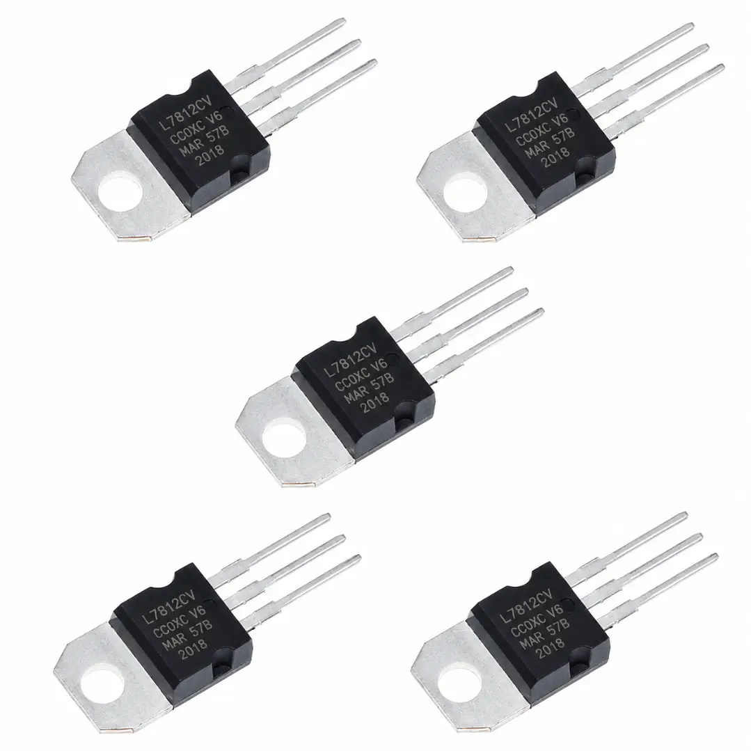 Pack 5 Reguladores Voltaje L7812CV 12V TO220 Fuente DC 1