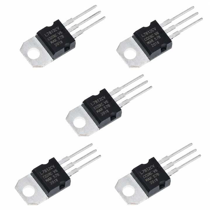 Pack 5 Reguladores Voltaje L7812CV 12V TO220 Fuente DC 1