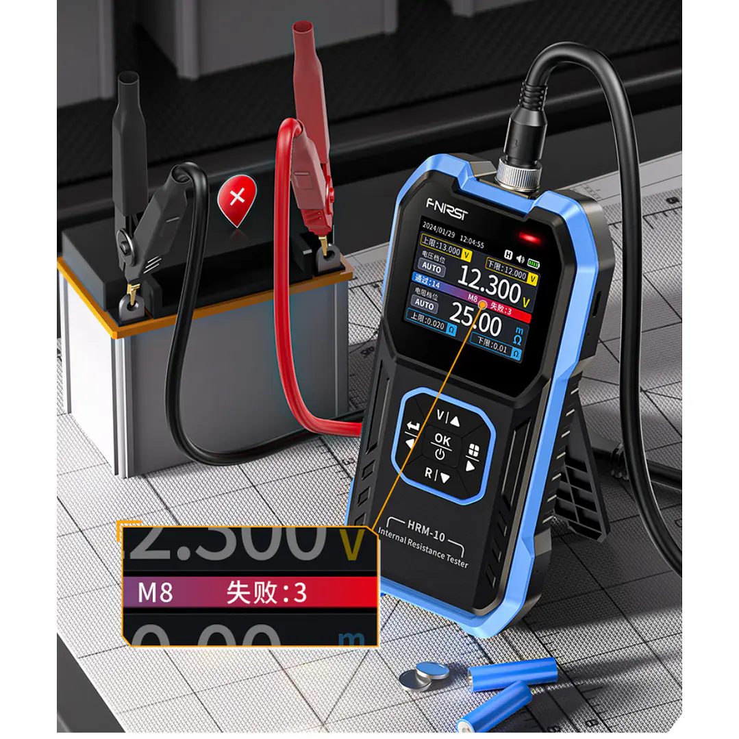 FNIRSI HRM-10 Tester De Resistencia Interna Para Baterías 5