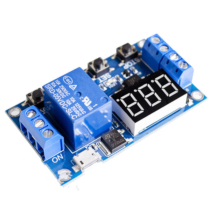 Módulo Relé Temporizador Digital Delay Timer USB Tipo C 1