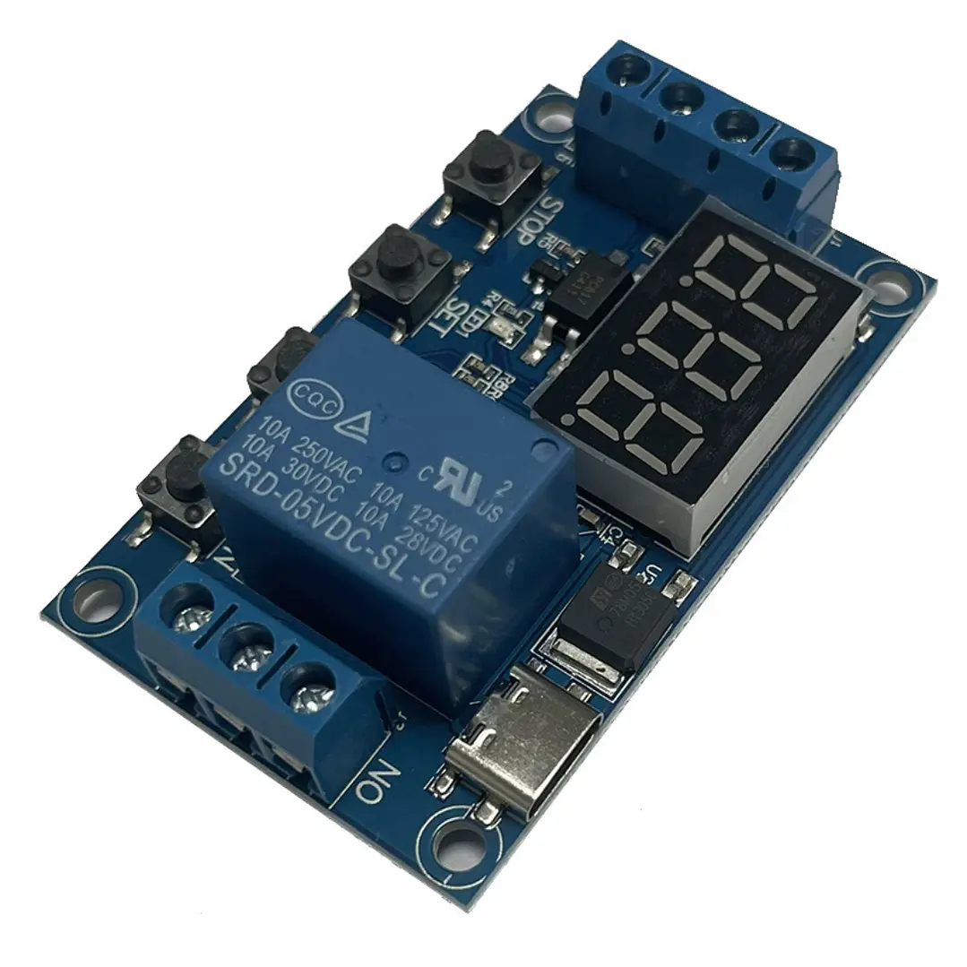 Módulo Relé Temporizador Digital Delay Timer USB Tipo C 3