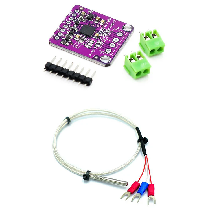 Combo MAX31865 + Sonda PT100 3 Hilos 0.5m 1