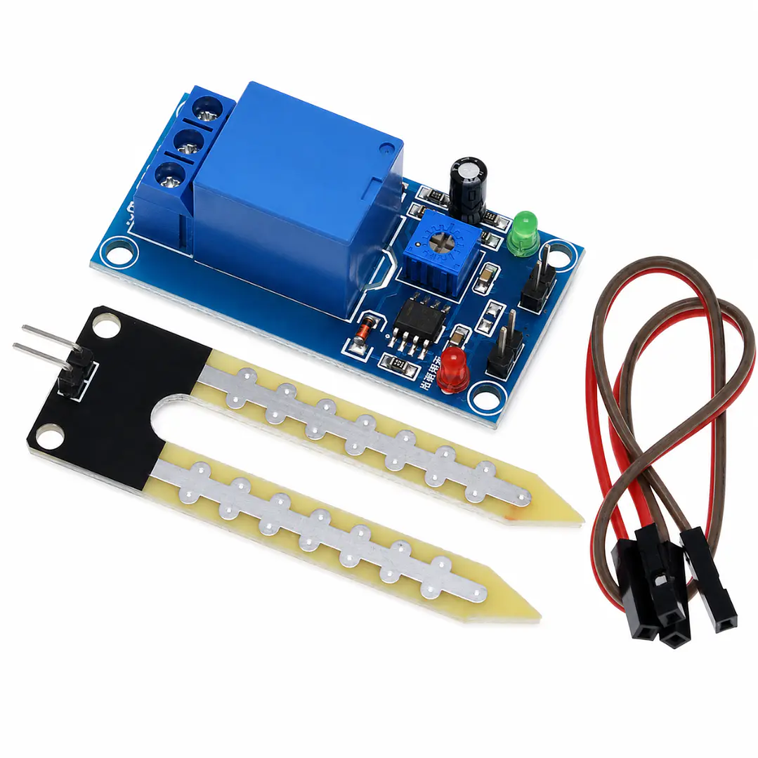 Módulo Riego Automático Humedad Suelo Relé 12V 1