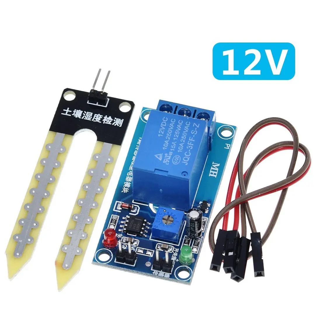 Módulo Riego Automático Humedad Suelo Relé 12V 2