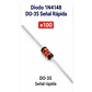 Diodo 1N4148 DO-35 Señal Rápida Pack x100 - Miniatura 1