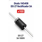 Diodo 1N5408 DO-27 Rectificador 3A Pack x100 - Miniatura 1