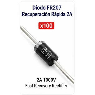 Diodo FR207 Recuperación Rápida 2A Pack x100