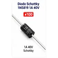 Diodo Schottky 1N5819 1A 40V Pack x100 - Miniatura 1