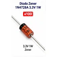 Diodo Zener 1N4728A 3.3V 1W Pack x100 - Miniatura 1