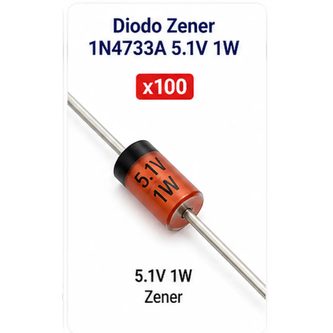 Diodo Zener 1N4733A 5.1V 1W Pack x100 1