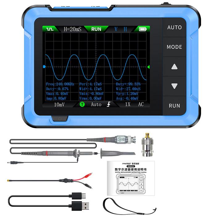 Osciloscopio Digital FNIRSI DSO-510 10MHz 48MS/s 2