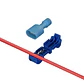 Conector Rapido T1 Rojo Derivacion Cable Pack x100 - Miniatura 4