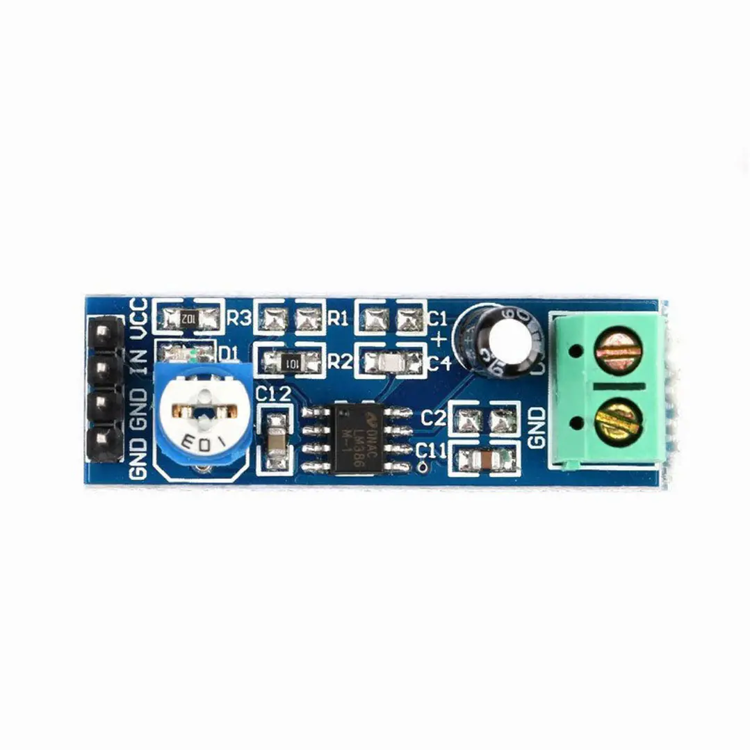Módulo Amplificador Audio LM386 Mono Ganancia 200 5-12V 3