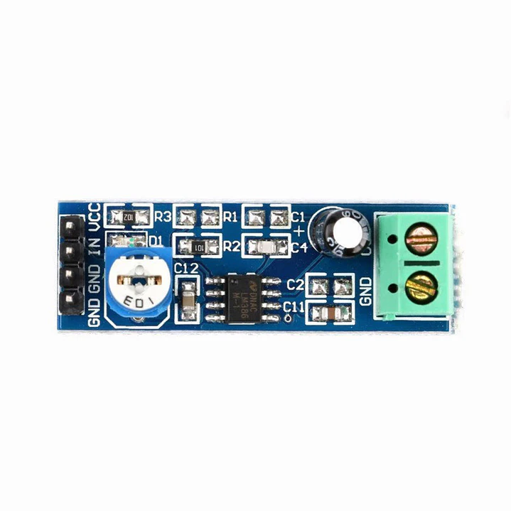 Módulo Amplificador Audio LM386 Mono Ganancia 200 5-12V 3
