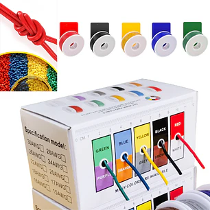 Kit Cable Electrónico PVC 20AWG 5 Colores 50m Total