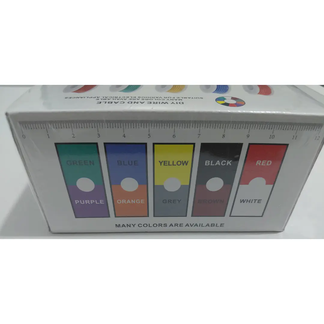 Kit Cable Electrónico PVC 20AWG 5 Colores 50m Total 2